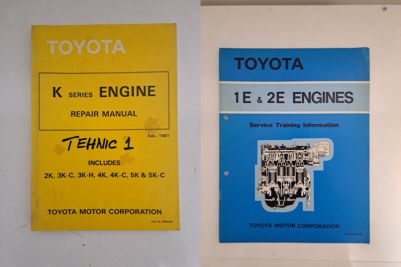 Lot 9 manuale reparatie auto TOYOTA in limba engleza,